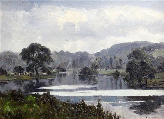 Campbell Archibald Mellon (1878-1955) June Morning, 8.30am, Weston on Trent 11.5 x 15.5in.